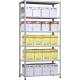 СТЕЛЛАЖ MS Hard 250/100x40/4 (4 полки) СТЕЛЛАЖ MS Hard 185/100x30/4 (4 полки)